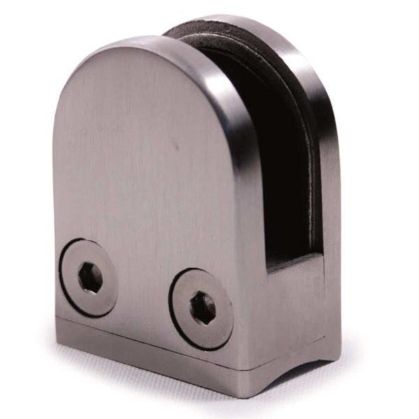 Pinza Fijación Acero Inox. 50x40mm. Base Curva