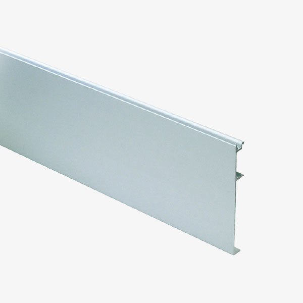 perfil tapa corredera anodizado plata