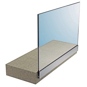 Barandilla transpararente glass u a pared