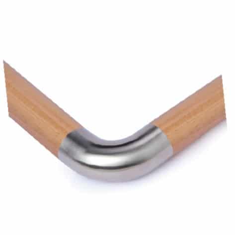Codo en curva para pasamanos de madera