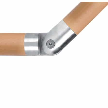 Unión codo regulable para pasamanos de madera