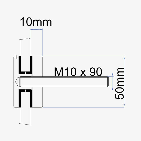 Medidas boton acero 50x10