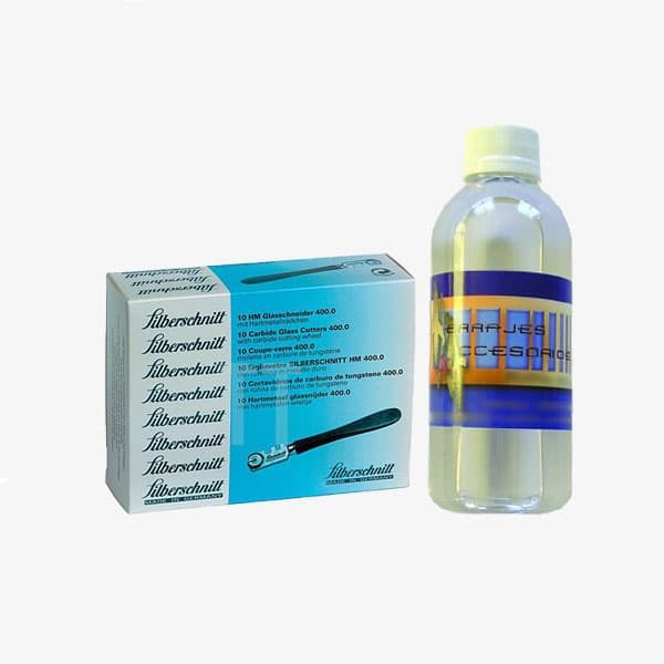 Caja completa cortavidrios silberschnitt